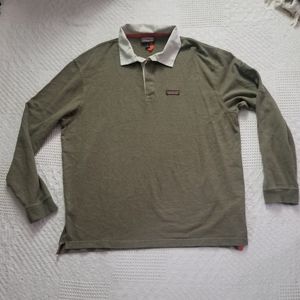 Patagonia Work Rugby Hemp Green Collared Shirt Size L/XL